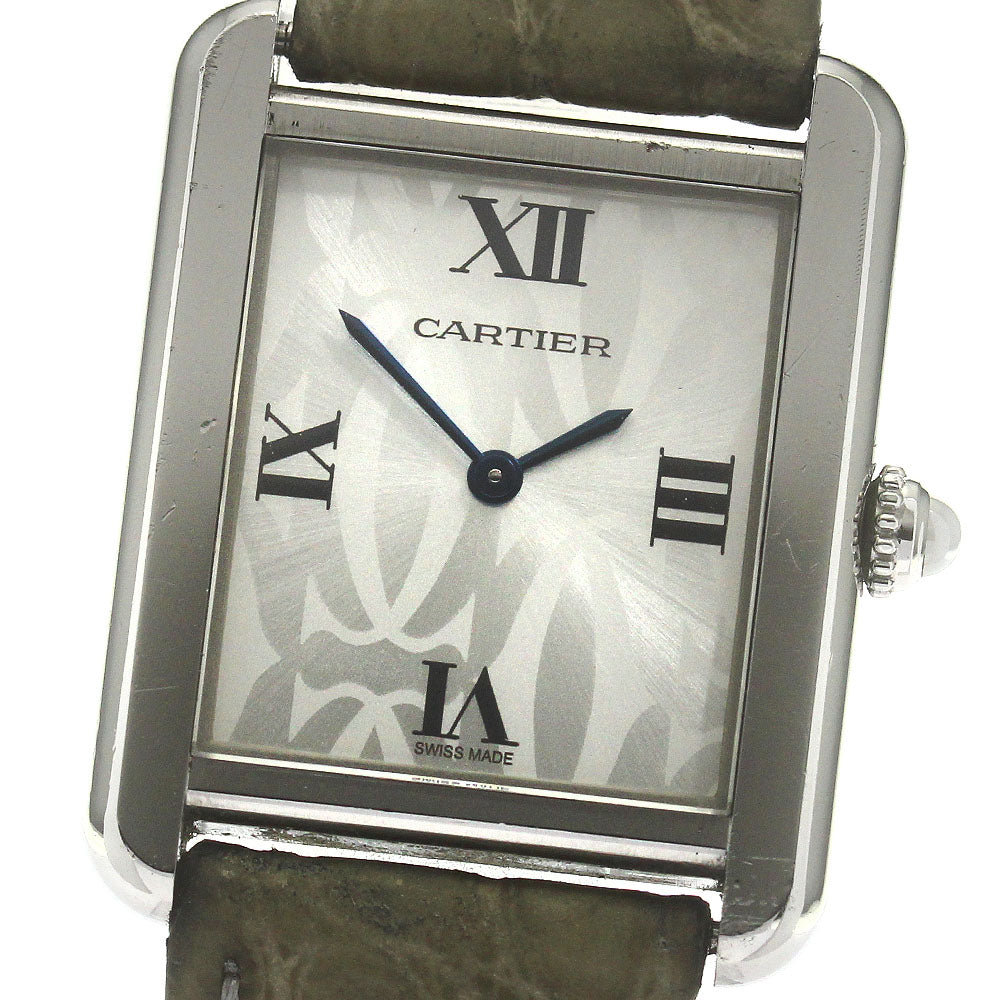 CARTIER Tank solo SM W1019555 Christmas limited Silver Dial Quartz Ladies Watch_862666