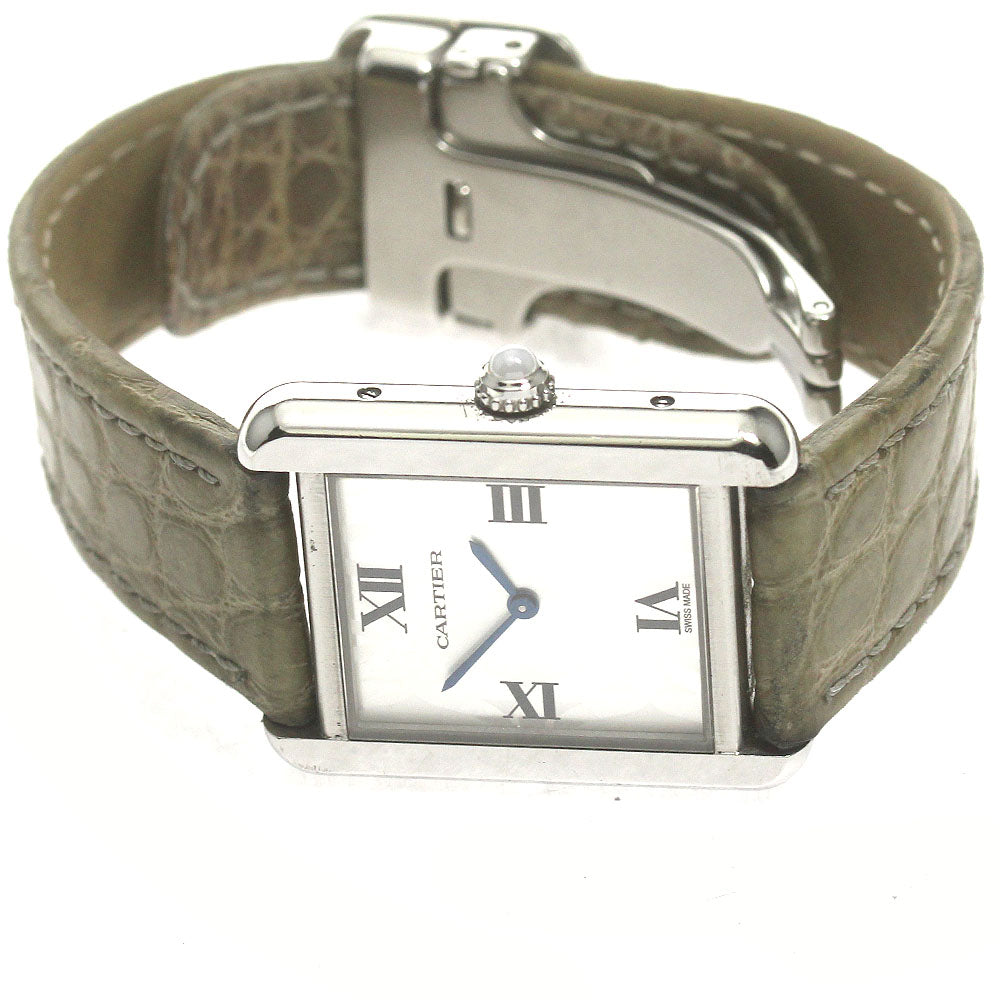 CARTIER Tank solo SM W1019555 Christmas limited Silver Dial Quartz Ladies Watch_862666