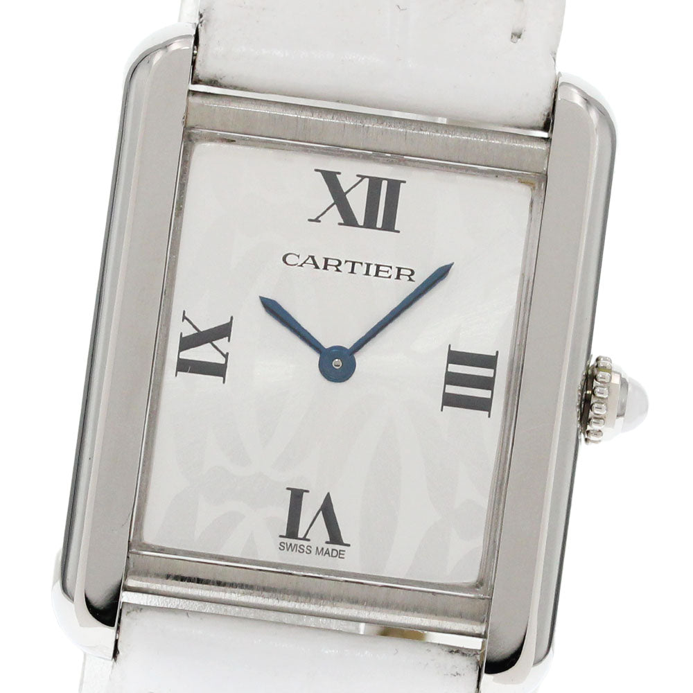 CARTIER Tank solo SM W1019555 Christmas limited Silver Dial Quartz Ladies Watch_862667