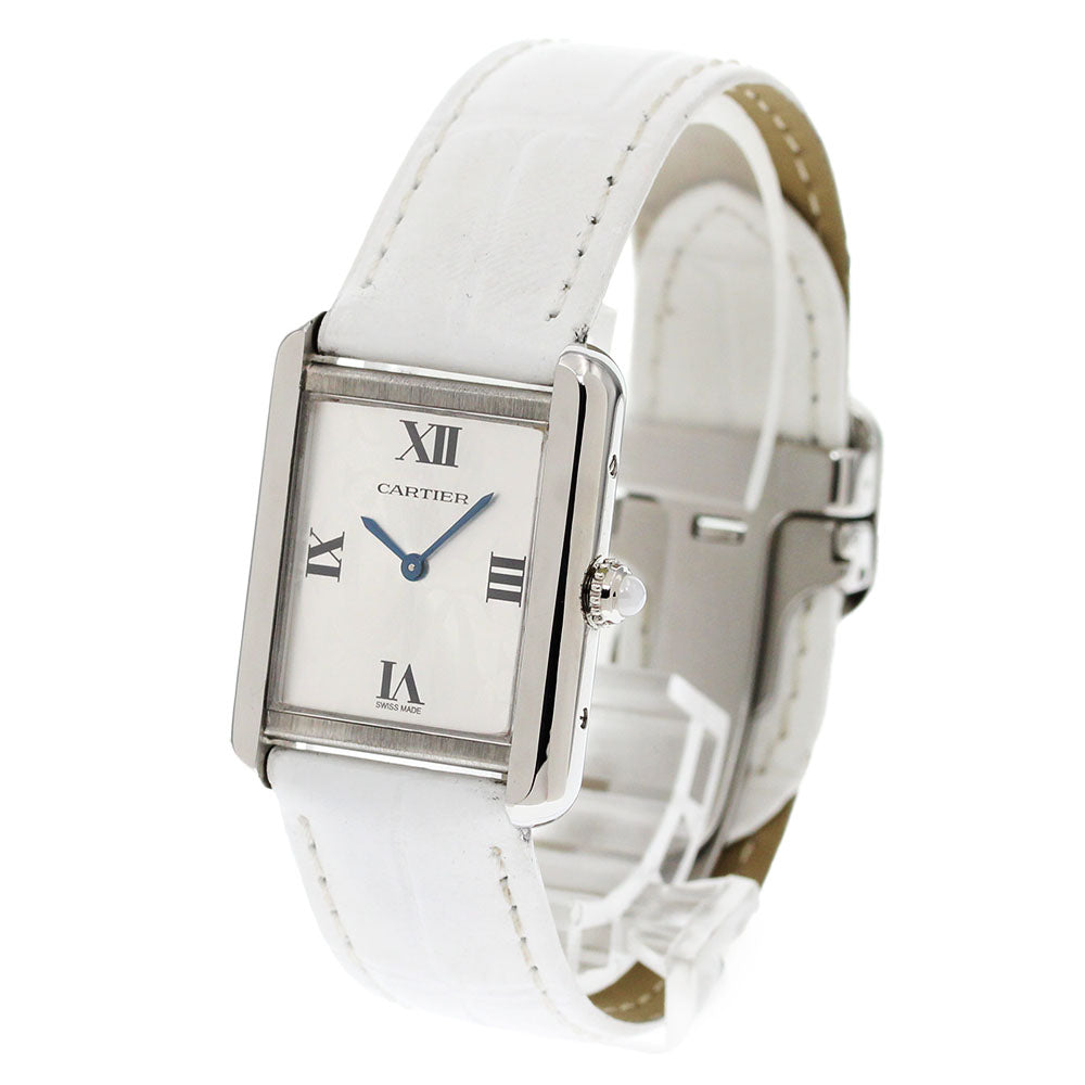 CARTIER Tank solo SM W1019555 Christmas limited Silver Dial Quartz Ladies Watch_862667