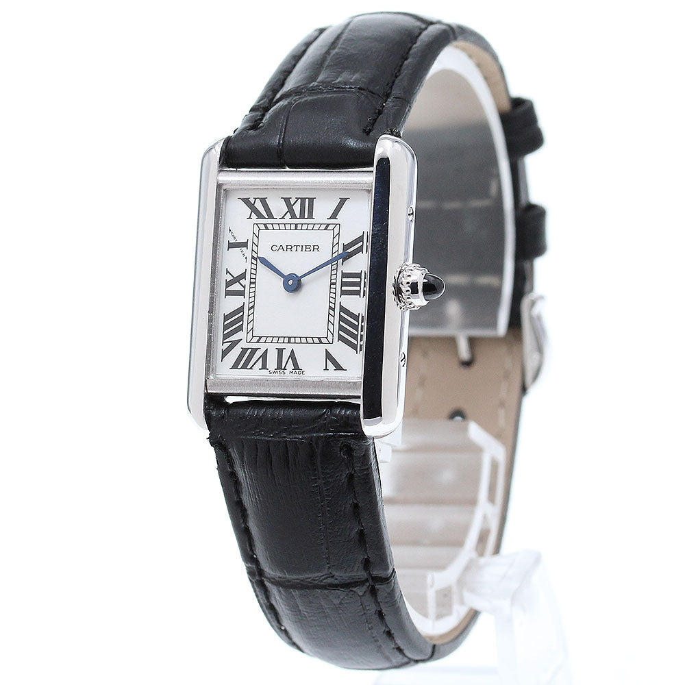 CARTIER Tank Louis SM W1541056 K18WG Silver Dial Quartz Ladies Watch_862670