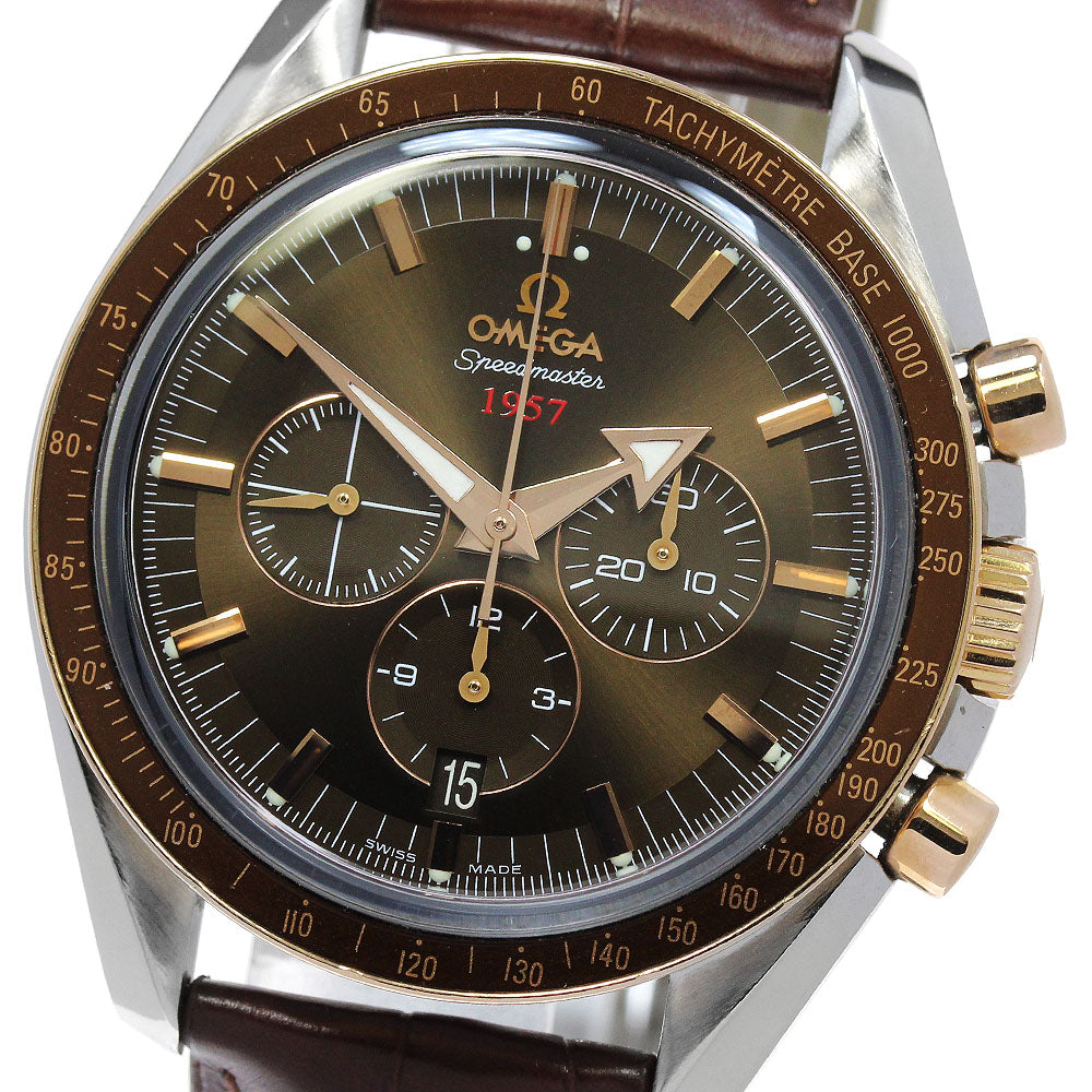 OMEGA Speedmaster Broad Arrow 321.93.42.50.13.001 Date Co-Axial Brown Dial Automatic Men's Watch_862676