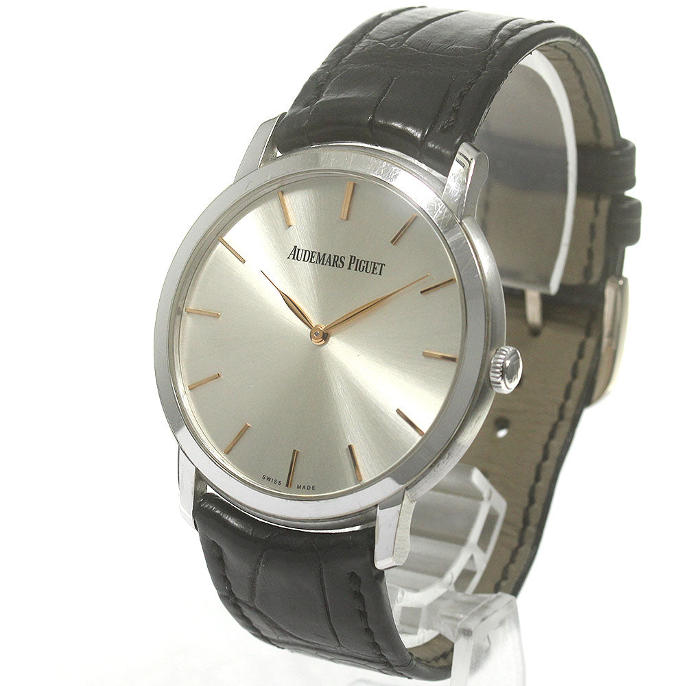 AUDEMARS PIGUET Jules Audemars Extra Thin 15180BC.OO.A002CR.01 K18WG Silver Dial Automatic Men's Watch_862683