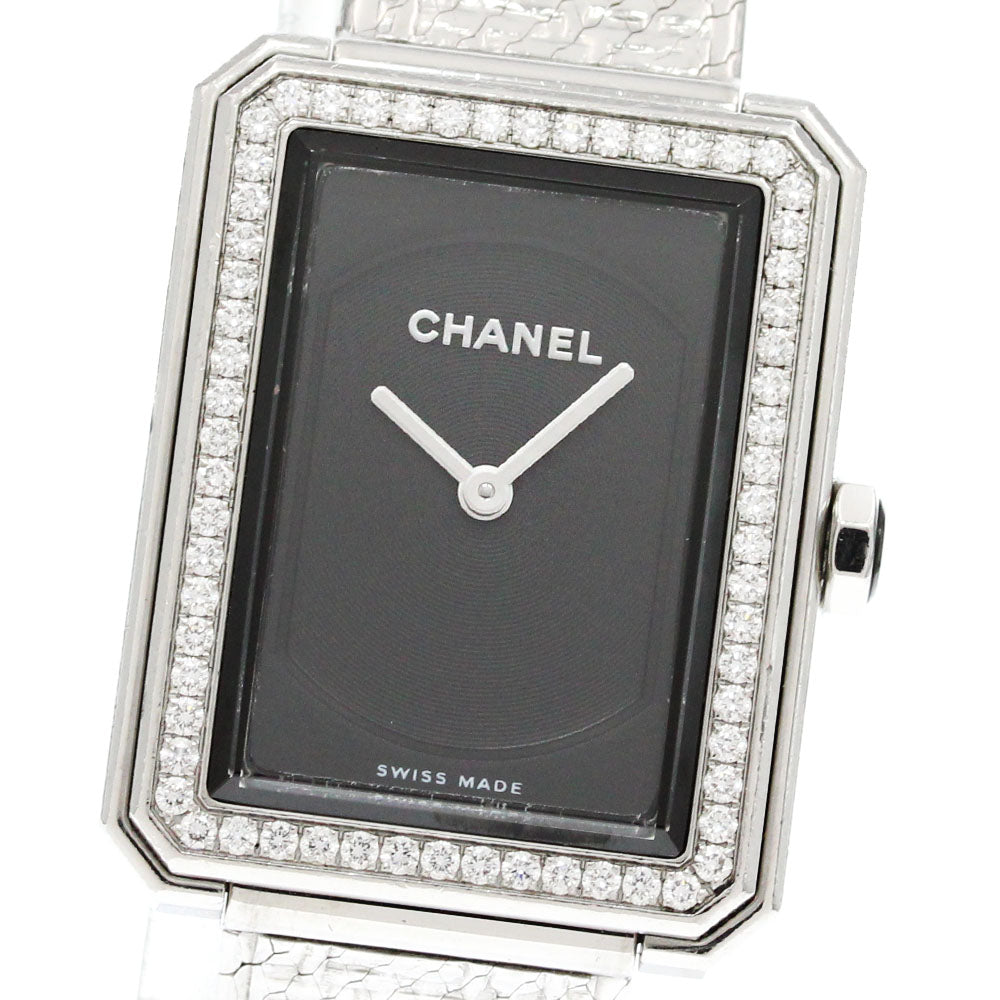 CHANEL Boyfriend tweed H4877 Diamond Bezel black Dial Quartz Ladies Watch_862707