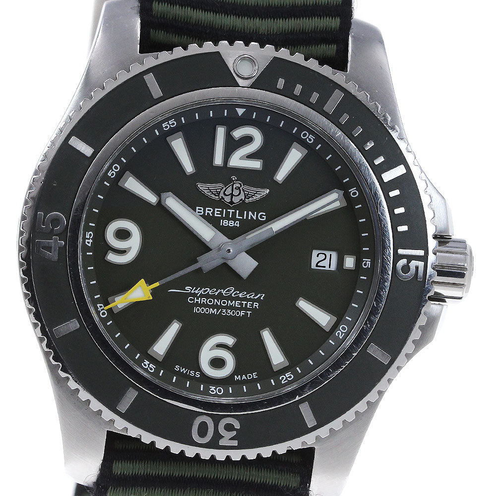 BREITLING Super Ocean 44 A17367 Date Khaki Dial Automatic Men's Watch_862724