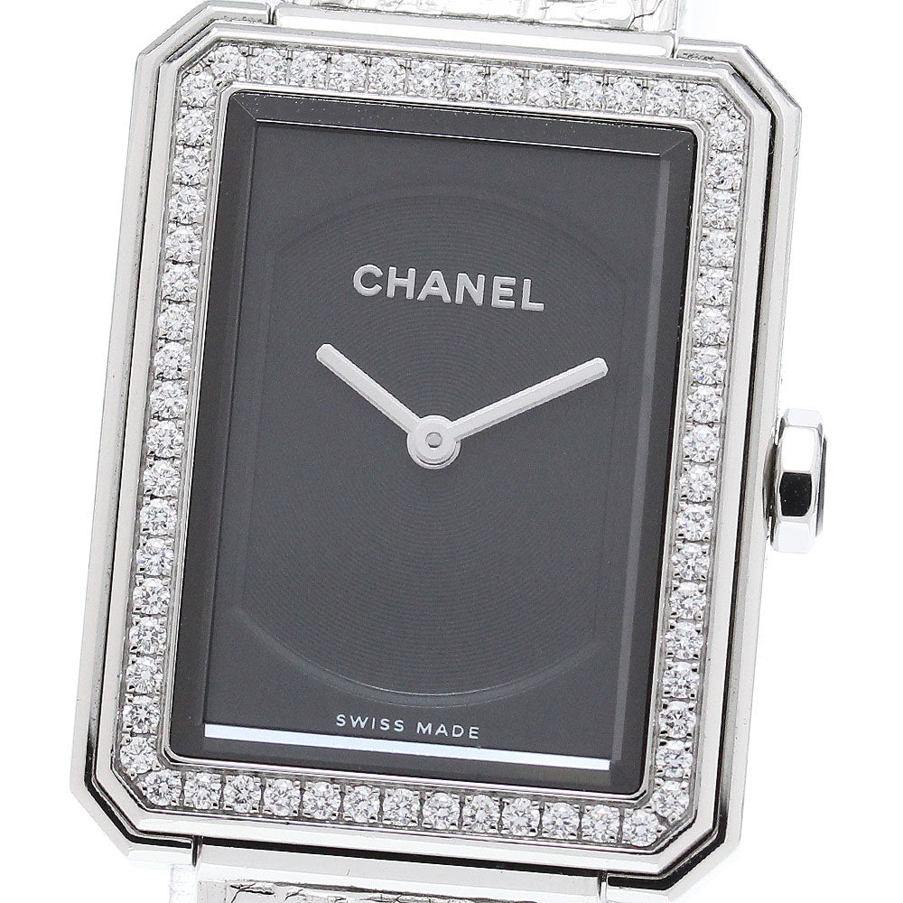 CHANEL Boyfriend tweed H4877 Diamond Bezel Black Dial Quartz Ladies Watch_862780