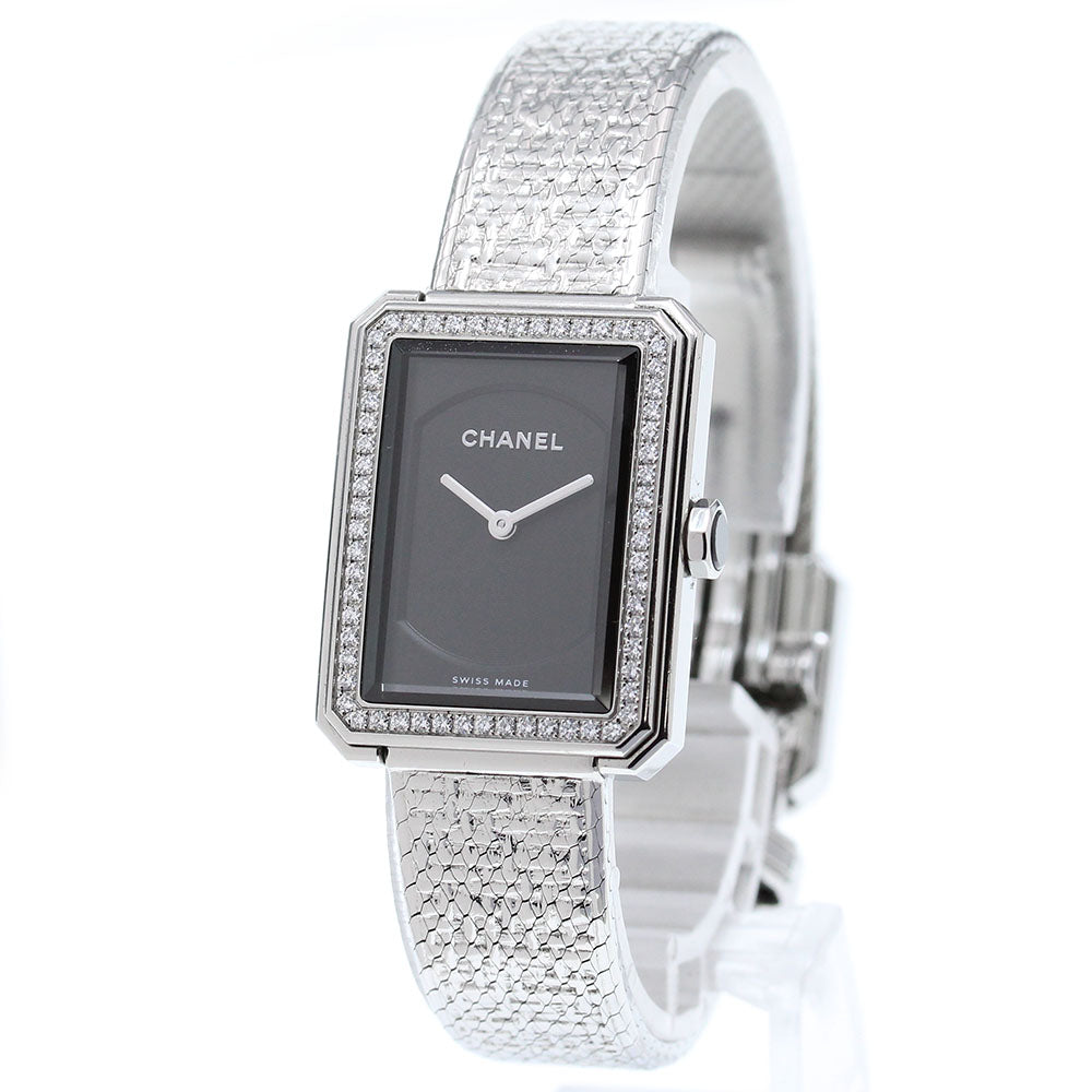 CHANEL Boyfriend tweed H4877 Diamond Bezel Black Dial Quartz Ladies Watch_862780