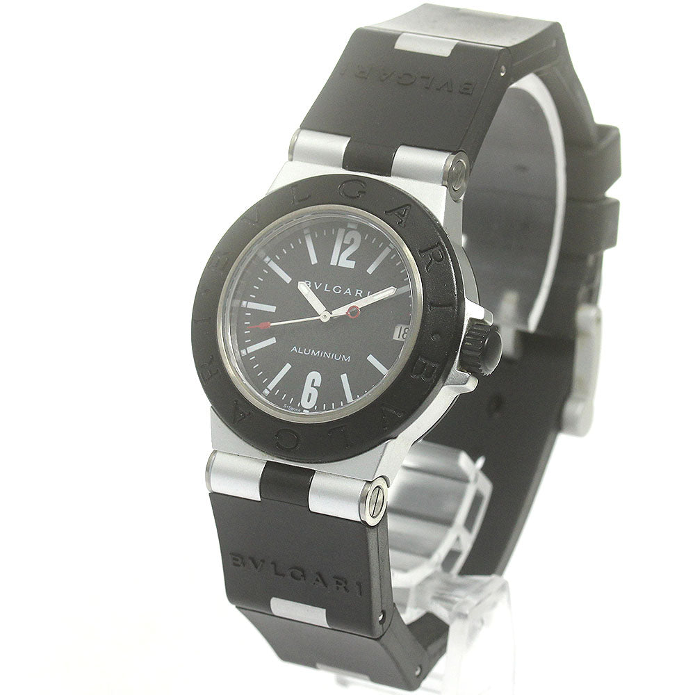 BVLGARI aluminum AL32TA Date black Dial Quartz Boy's Watch_862886