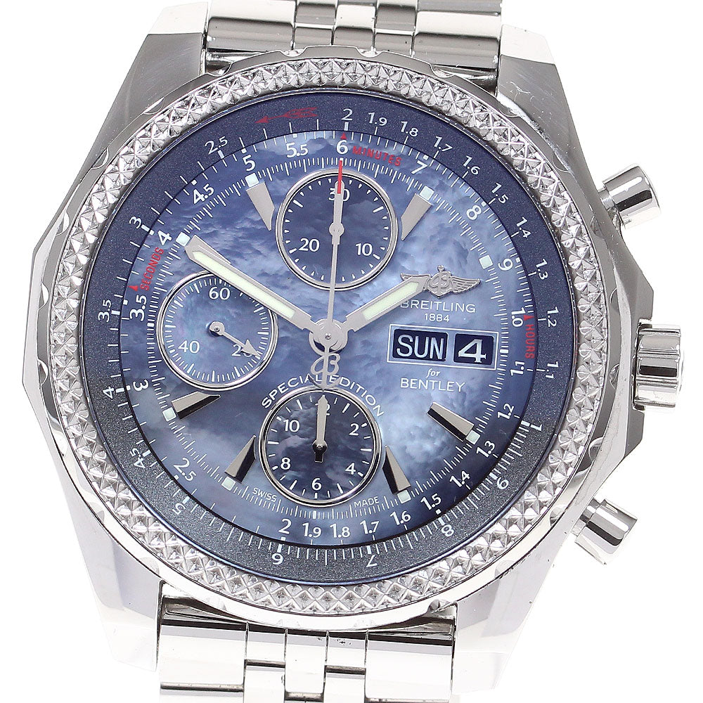 BREITLING Bentley GT Japan limited A13362 Chronograph Blue shell Dial Automatic Men's Watch_862926