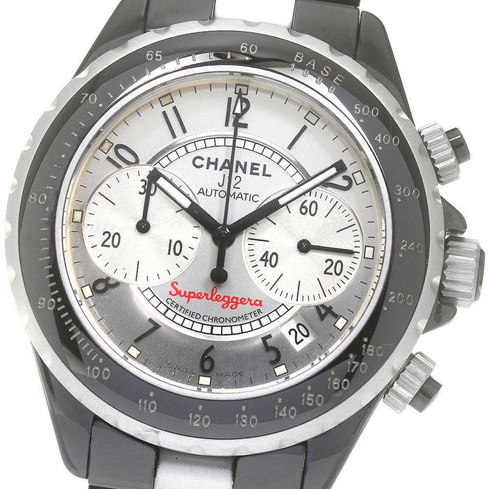 CHANEL J12 Super Reggera H1624 Chronograph Silver Dial Automatic Men's _862944