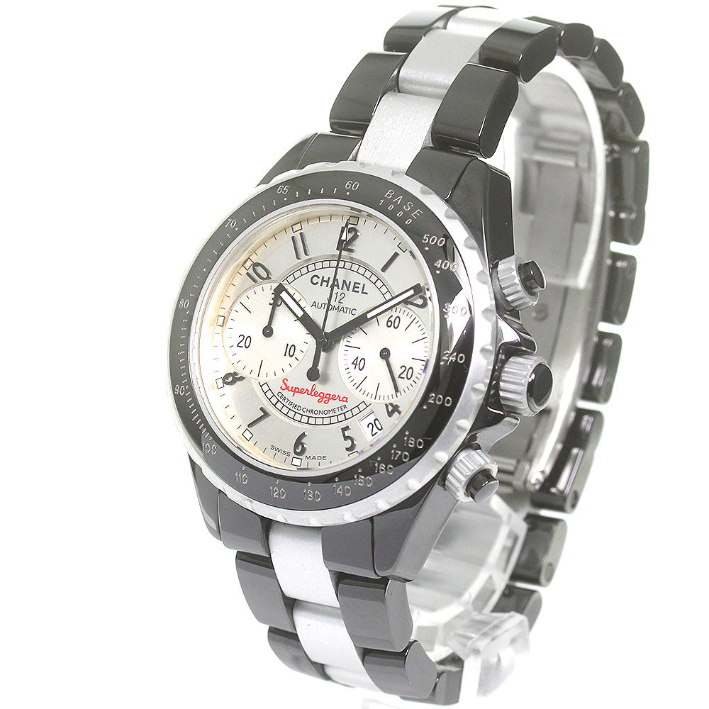 CHANEL J12 Super Reggera H1624 Chronograph Silver Dial Automatic Men's _862944