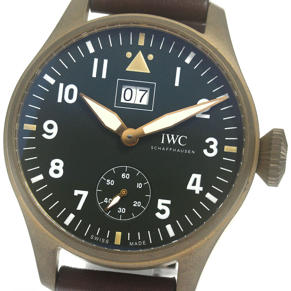 IWC SCHAFFHAUSEN Big Pilot Big Date Spitfire Mission Accomplished IW510506 khaki Dial Hand Winding Men's Watch_862946