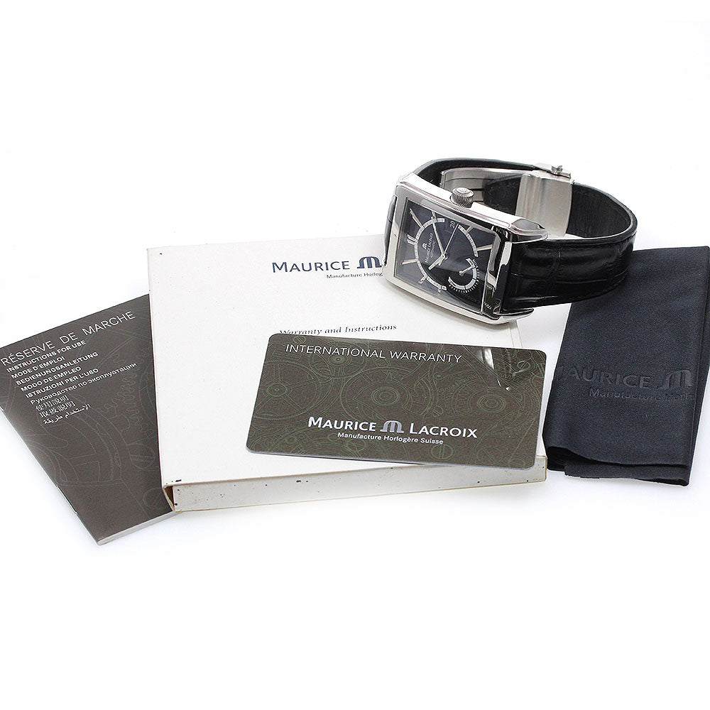 MAURICE LACROIX Pontos Rectangular Reserve de Marche XL PT6217-SS001-330 black Dial Automatic Men's Watch_862949