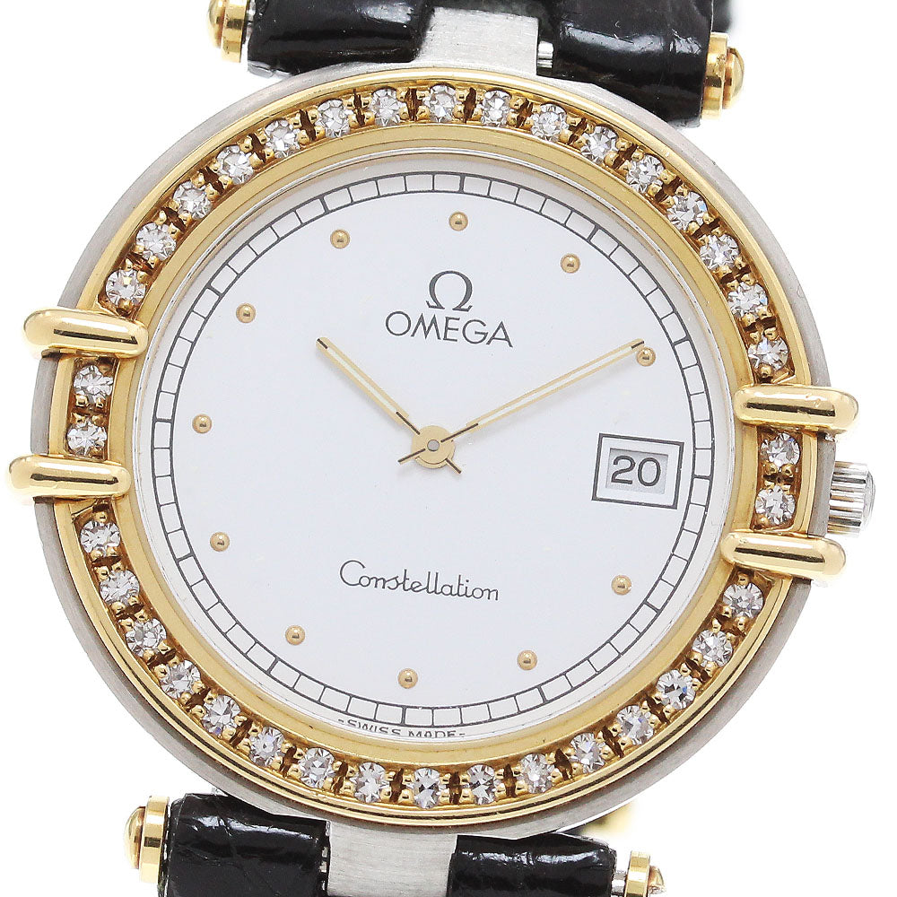 OMEGA Constellation Diamond Bezel white Dial Quartz Men's Watch_862952