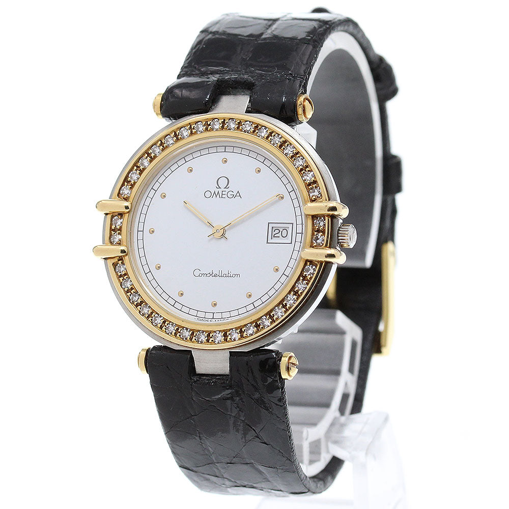 OMEGA Constellation Diamond Bezel white Dial Quartz Men's Watch_862952