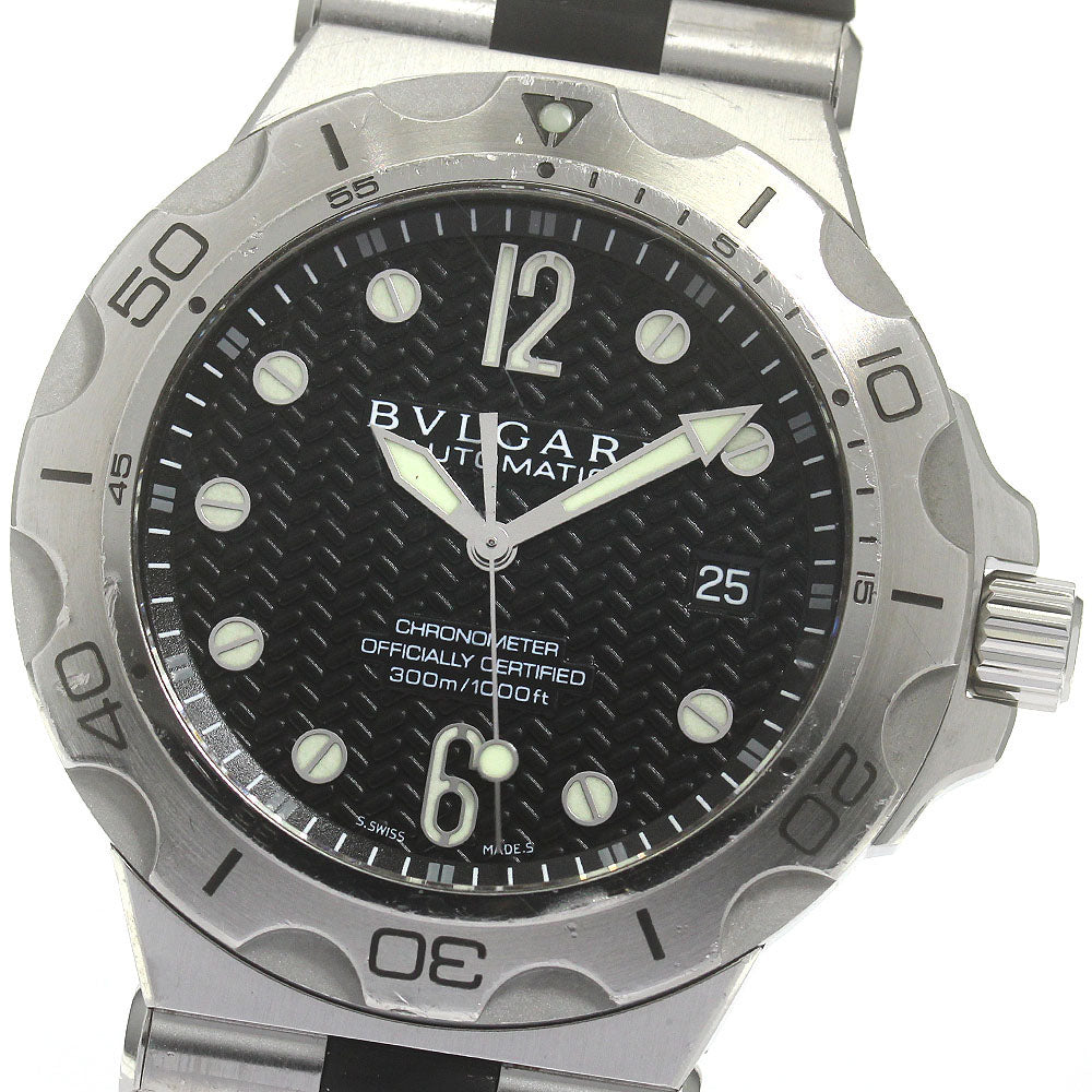 BVLGARI Diagono Scuba Aqua DP42SSD Date black Dial Automatic Men's Watch_862963