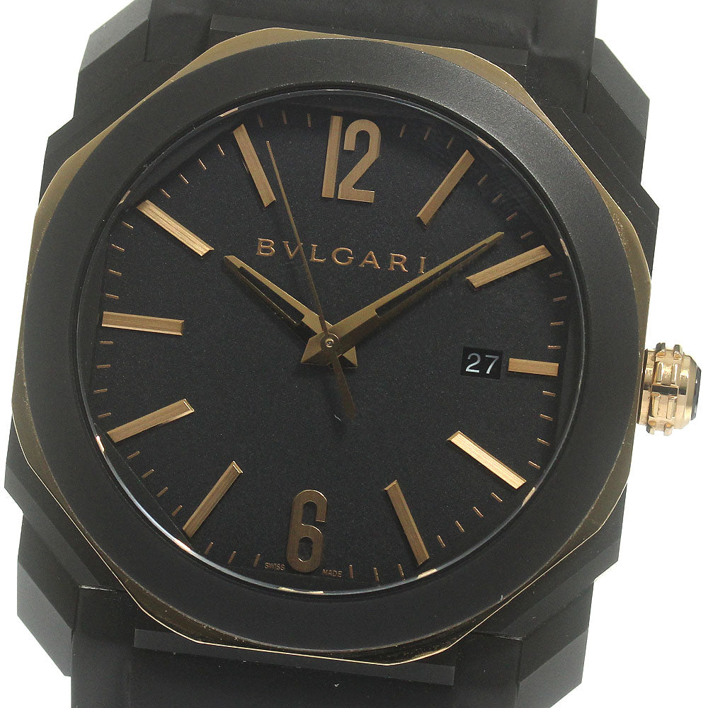 BVLGARI Octo BGOP41SG Date Black Dial Automatic Men's Watch_862974