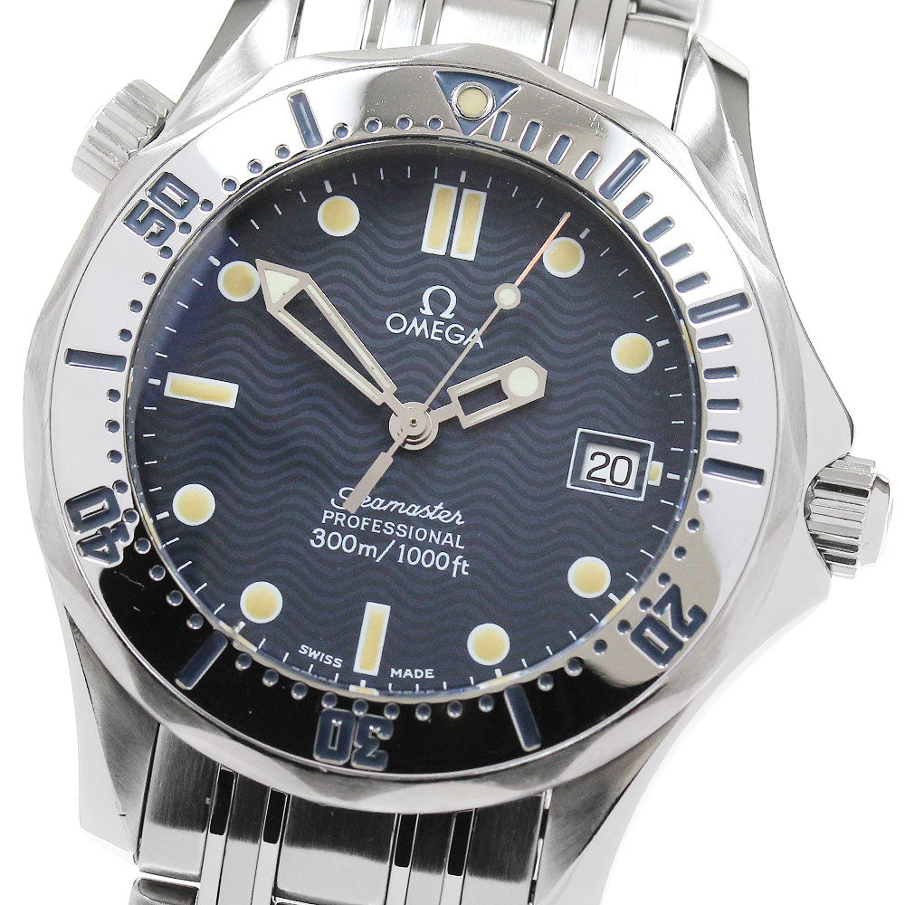 OMEGA Seamaster300 2562.80 Date Navy Dial Quartz Boy's Watch_862995