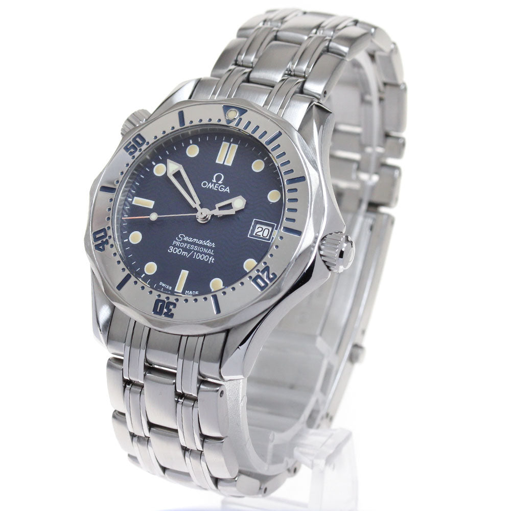 OMEGA Seamaster300 2562.80 Date Navy Dial Quartz Boy's Watch_862995