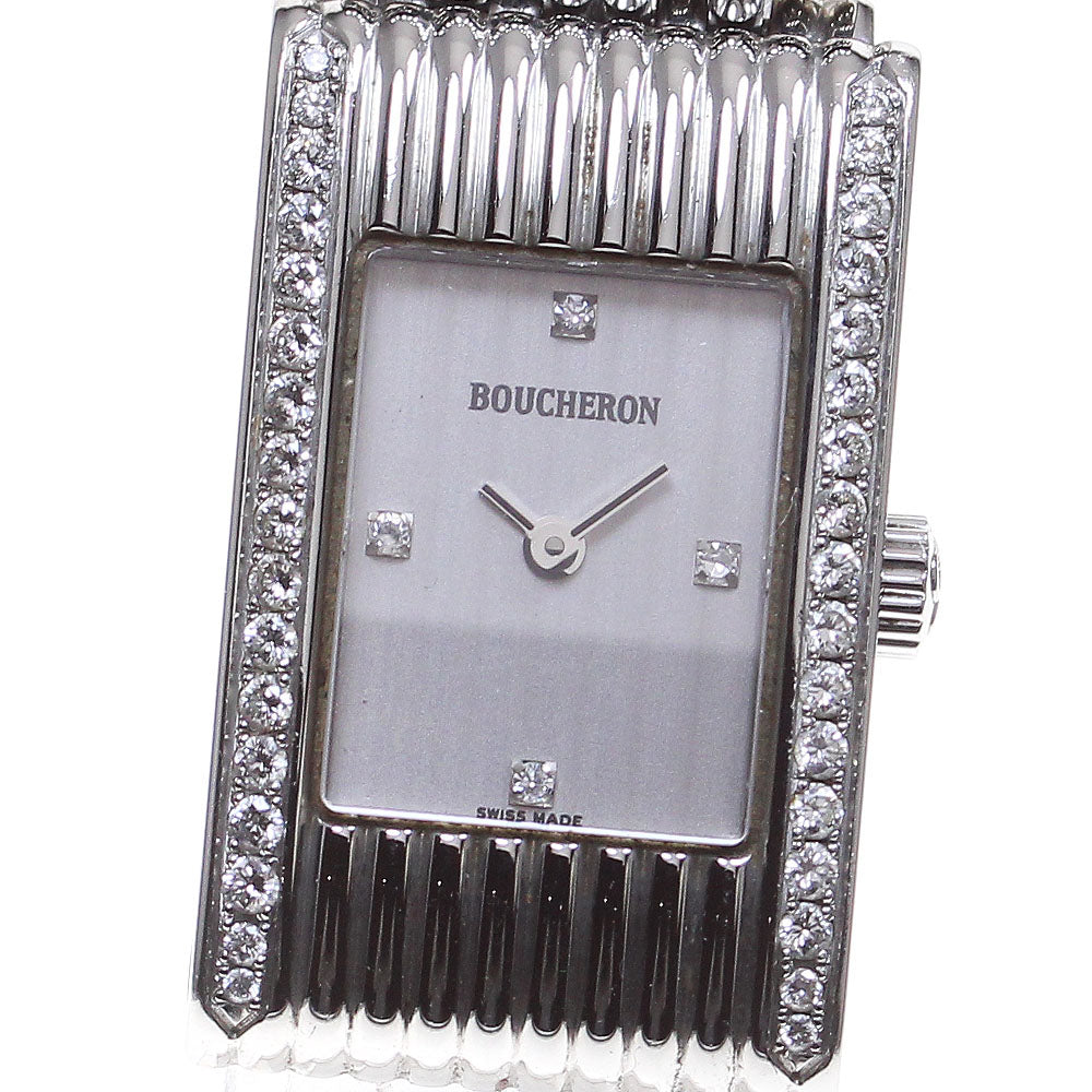 Boucheron Reflation Side diamond 4P Silver Dial Quartz Ladies Watch_863021