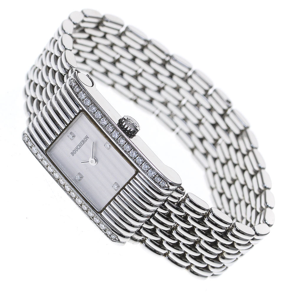 Boucheron Reflation Side diamond 4P Silver Dial Quartz Ladies Watch_863021