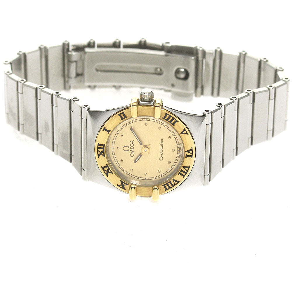 OMEGA Constellation YG bezel gold Dial Quartz Ladies Watch_863046