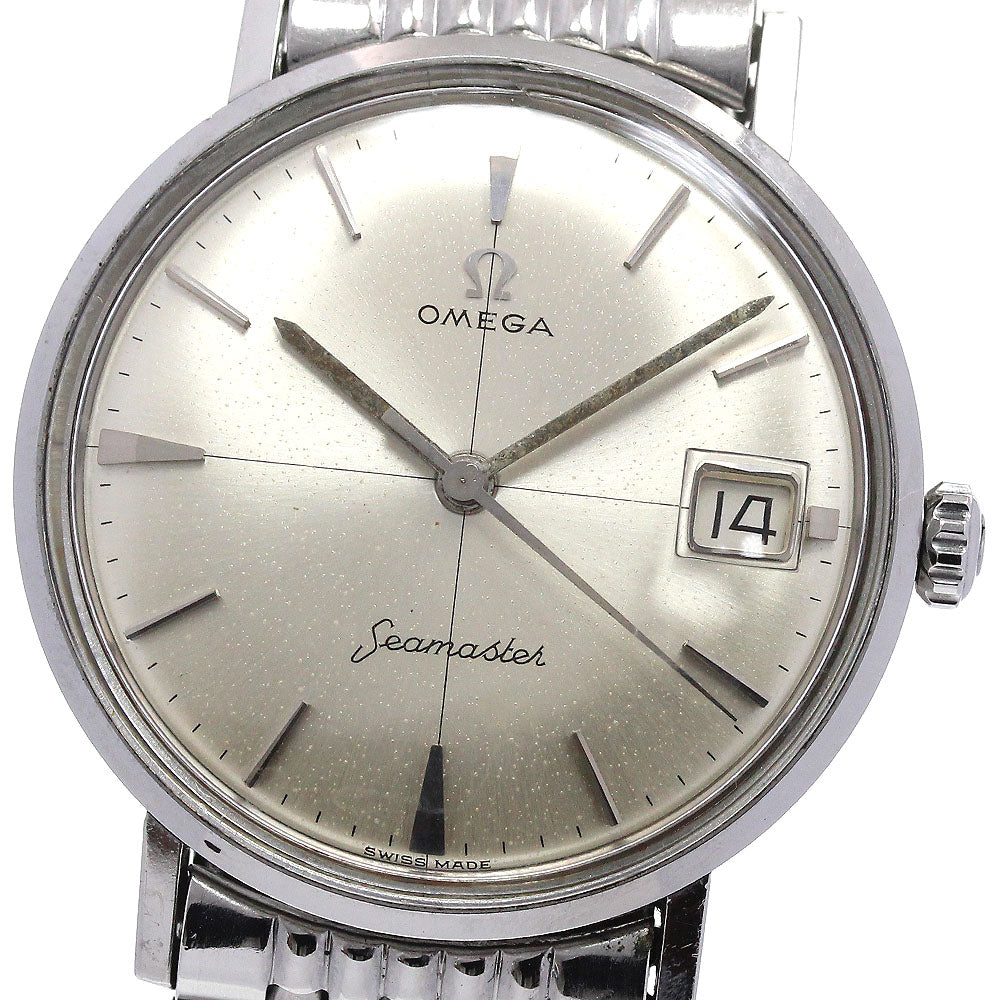 OMEGA Seamaster Date Rice Bracelet Silver Dial Hand Winding Men's Watch_863056