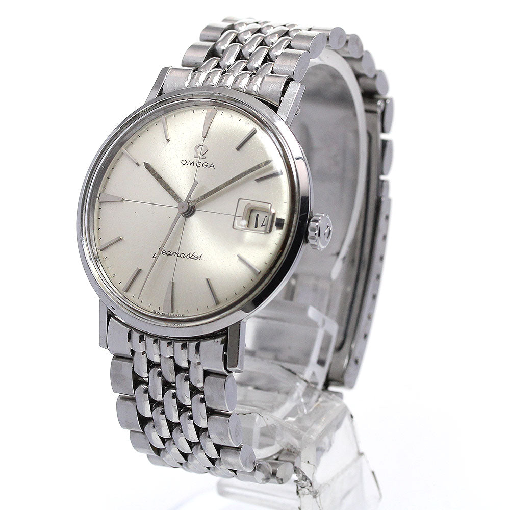 OMEGA Seamaster Date Rice Bracelet Silver Dial Hand Winding Men's Watch_863056