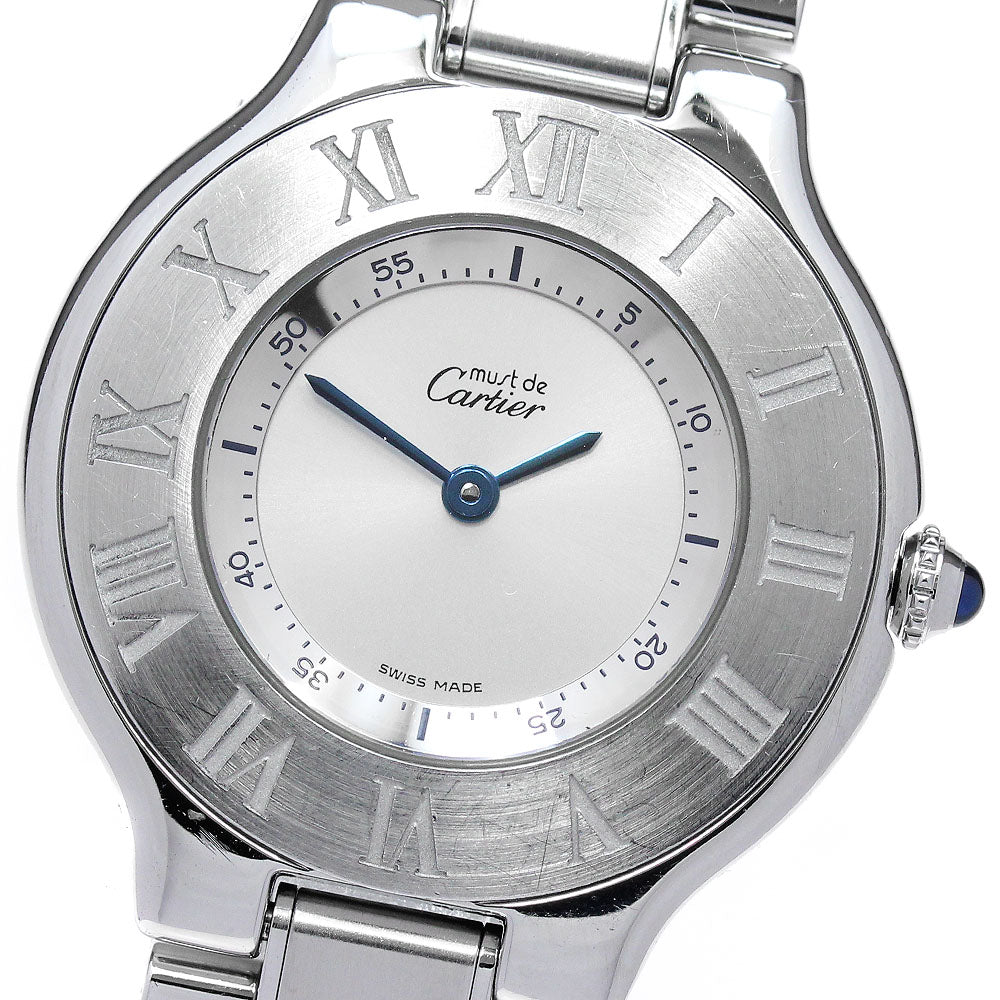 CARTIER Must21LM W10110T2 Silver Dial Quartz Boy's Watch_863091