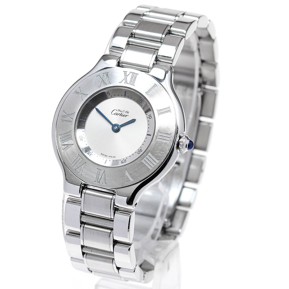 CARTIER Must21LM W10110T2 Silver Dial Quartz Boy's Watch_863091