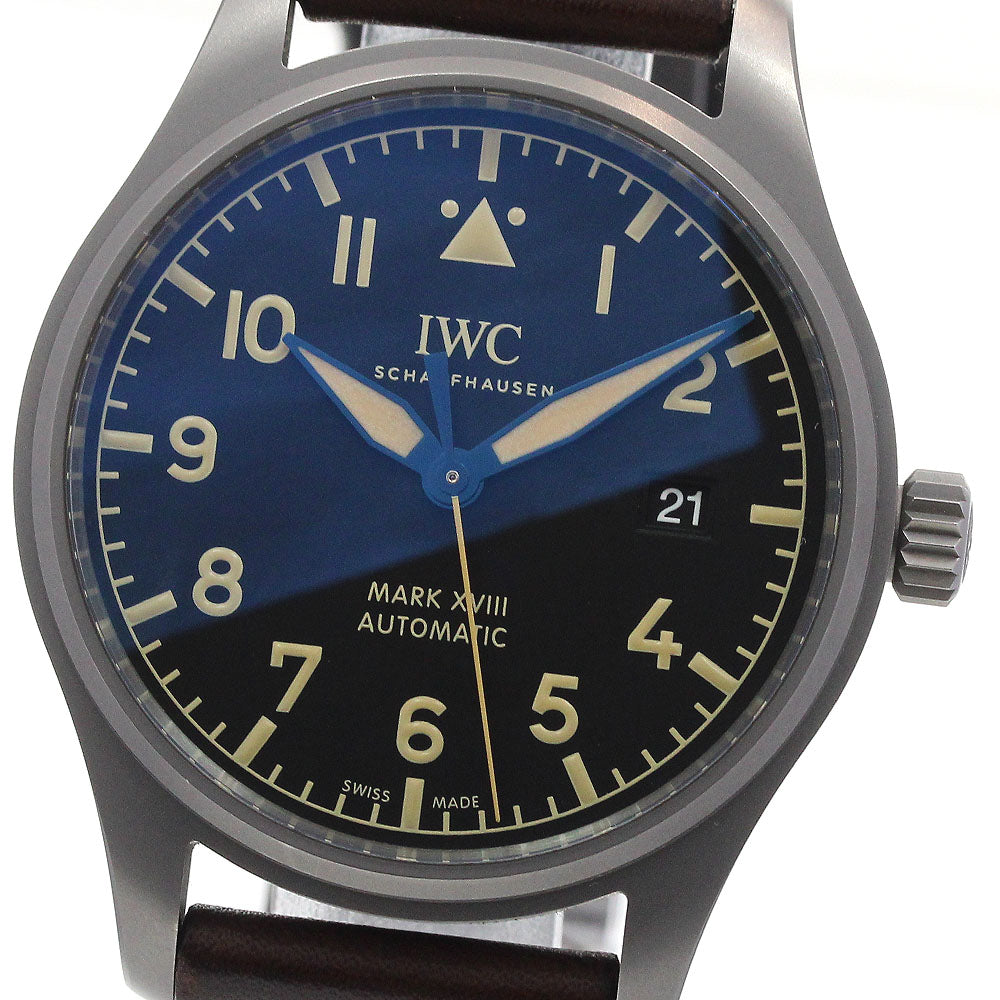 IWC SCHAFFHAUSEN Pilot watch IW327006 Date black Dial Automatic Boy's_863102