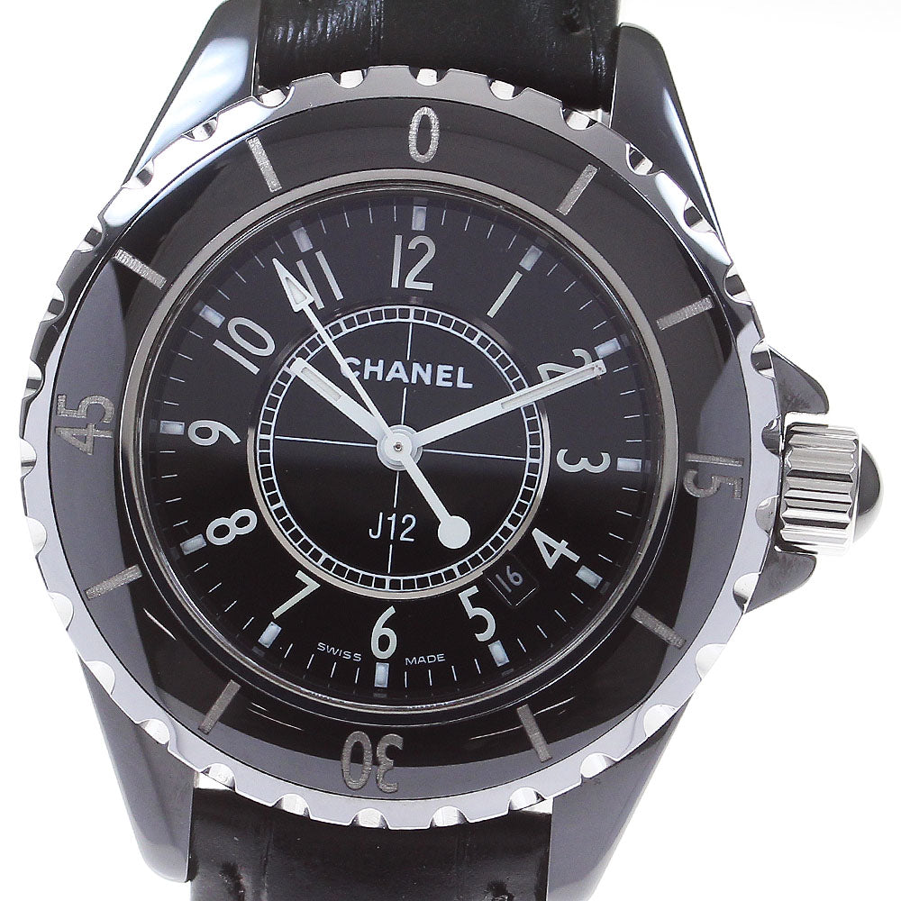 CHANEL J12 H0680 Black ceramic date black Dial Quartz Ladies Watch_863111