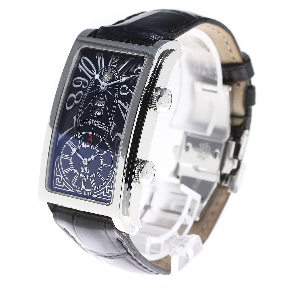 CUERVO Y SOBRINOS Prominente A1124 Dual time black Dial Automatic Men's Watch_863142