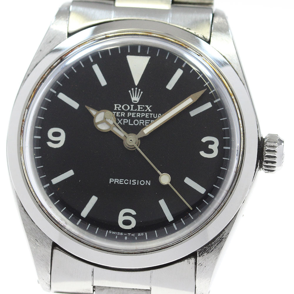 ROLEX 5500 Redial cal.1570 black Dial Automatic Men's Watch_863190