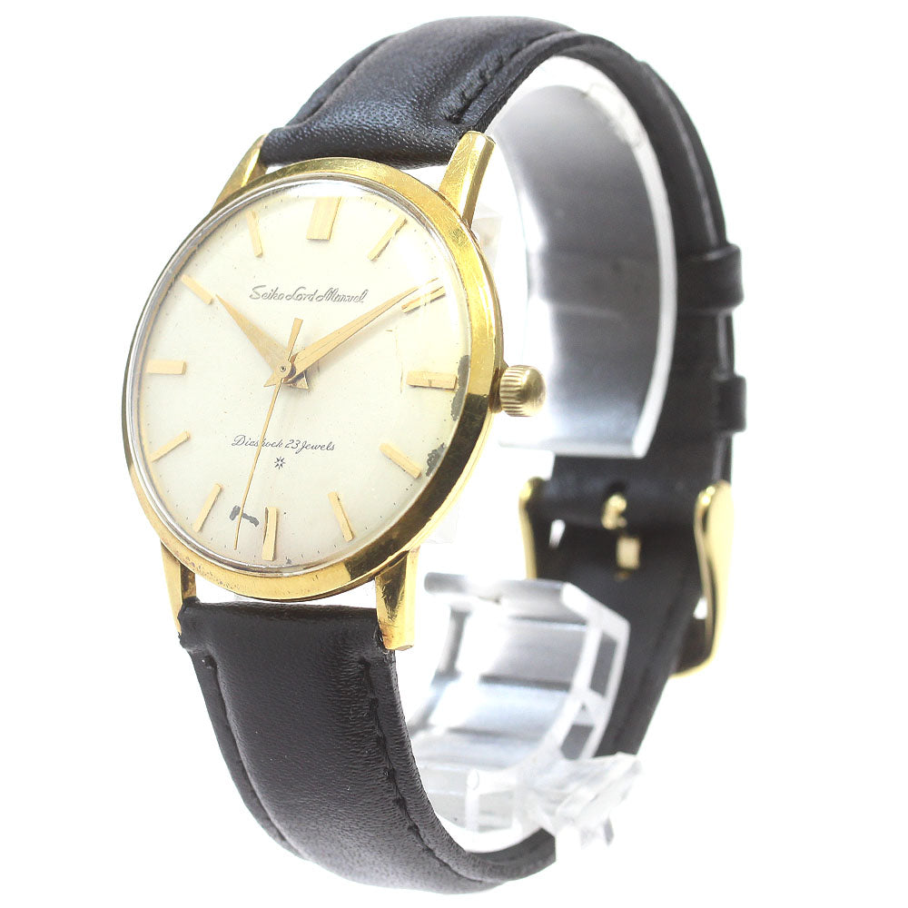 SEIKO K18YG Vintage Silver Dial Hand Winding Men's Watch_863192
