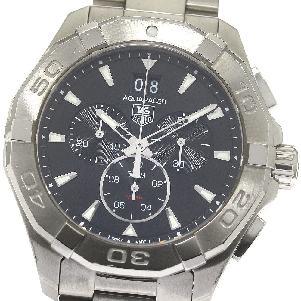 TAG HEUER Aquaracer CAY1110-0 Chronograph Date black Dial Quartz Men's _863197