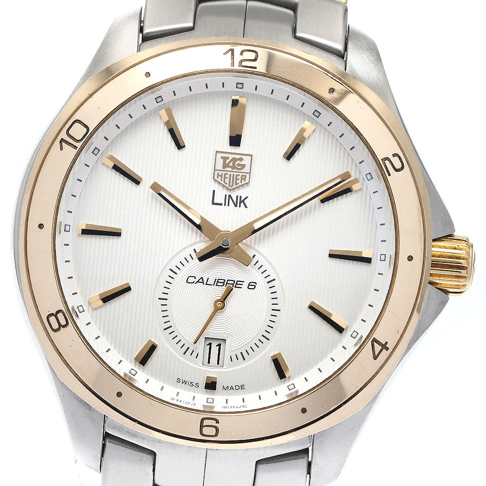 TAG HEUER Link Caliber 6 WAT2150 Small Second Silver Dial Automatic Men's_863221