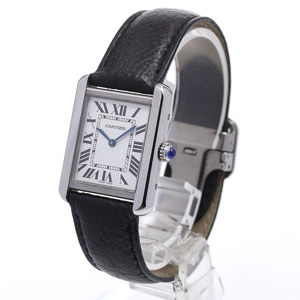 CARTIER Tank solo SM WSTA0030 Silver Dial Quartz Ladies Watch_863222