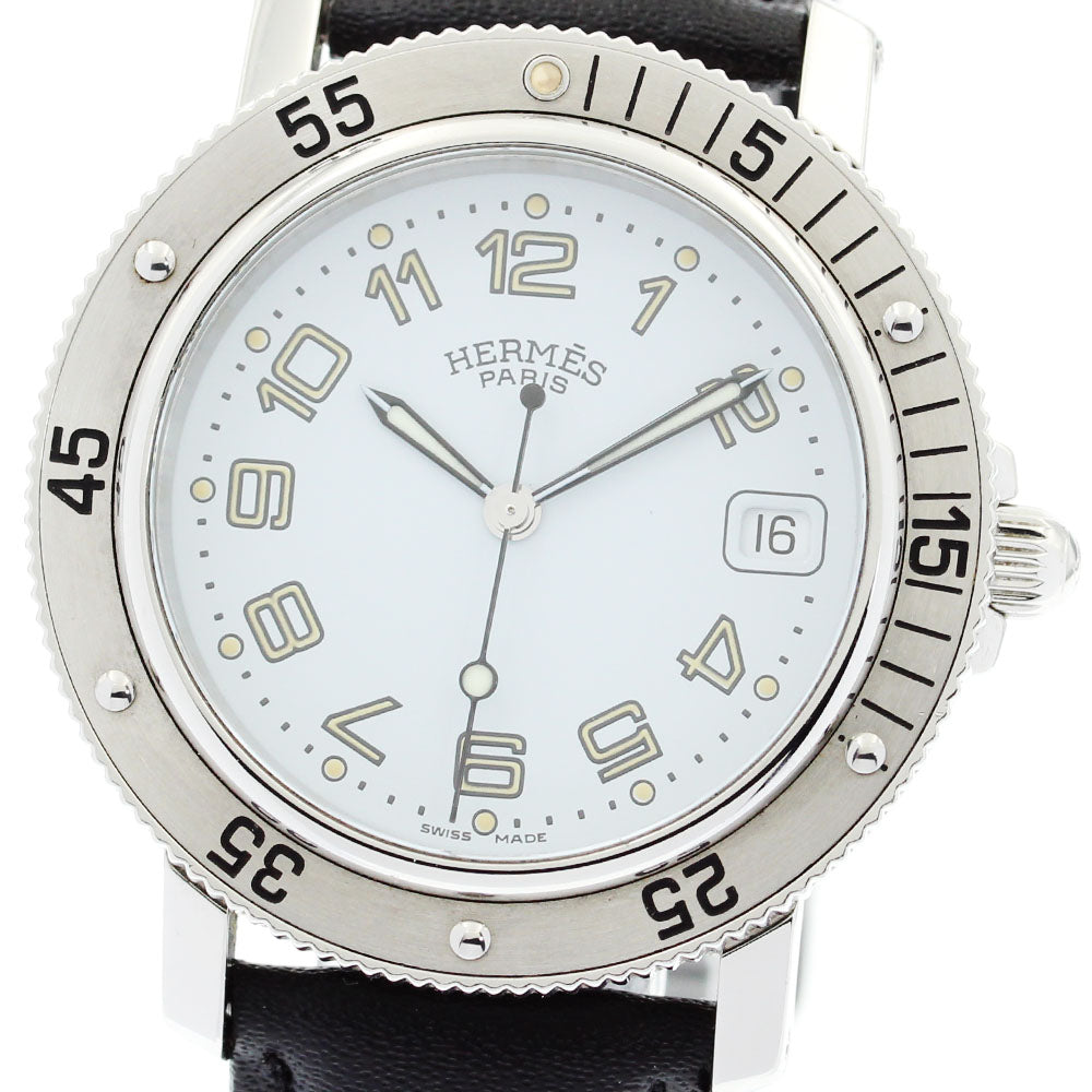 HERMES Clipper diver CL7.710 Date white Dial Quartz Men's Watch_863228