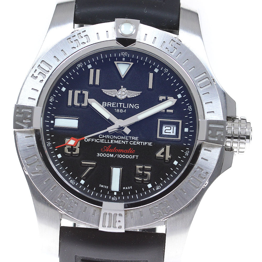 BREITLING Avenger II Seawolf A17331 Date black Dial Automatic Men's Watch_863237