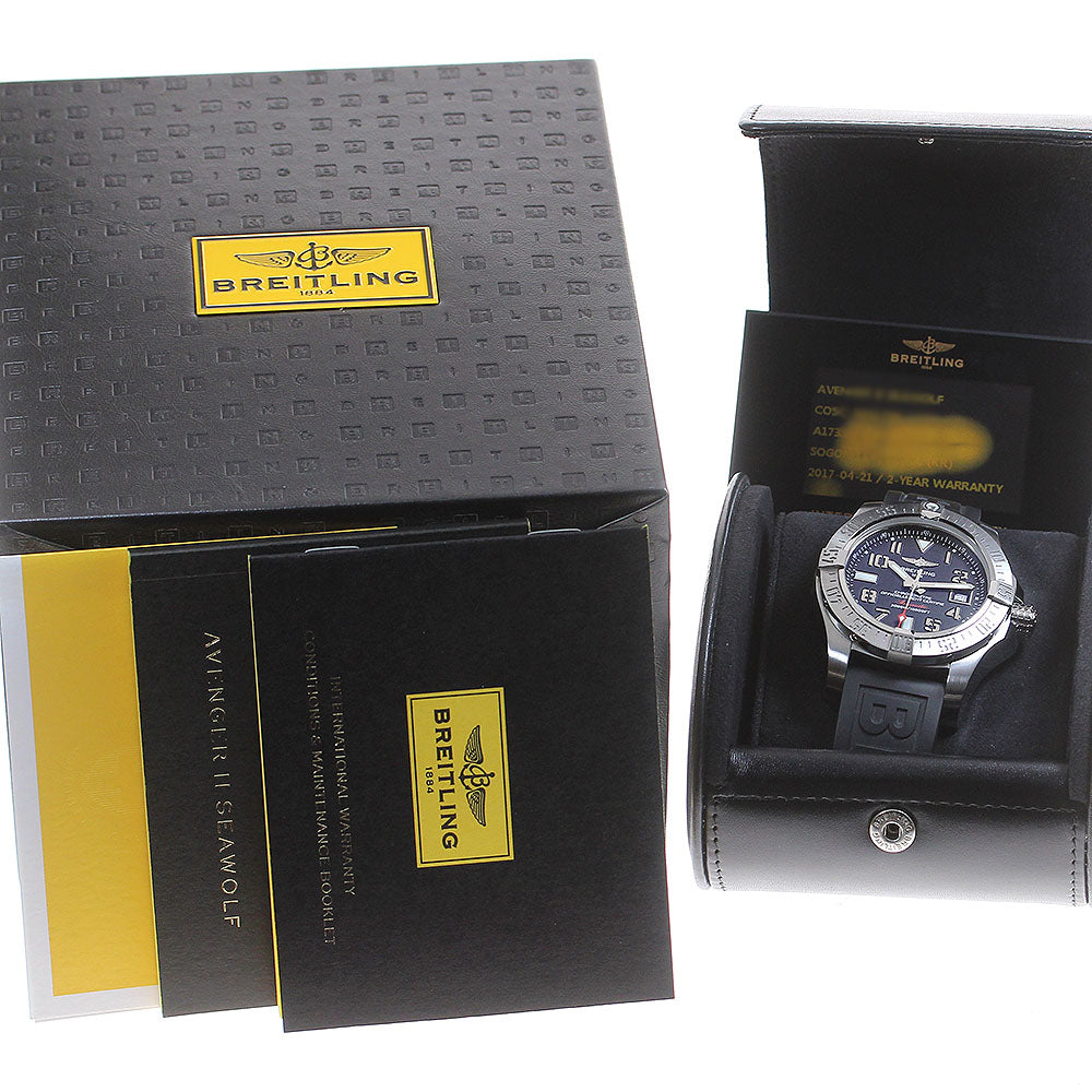 BREITLING Avenger II Seawolf A17331 Date black Dial Automatic Men's Watch_863237