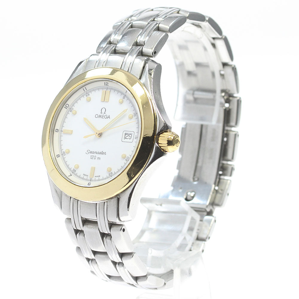 OMEGA Seamaster120 YG bezel white Dial Quartz Men's Watch_863242