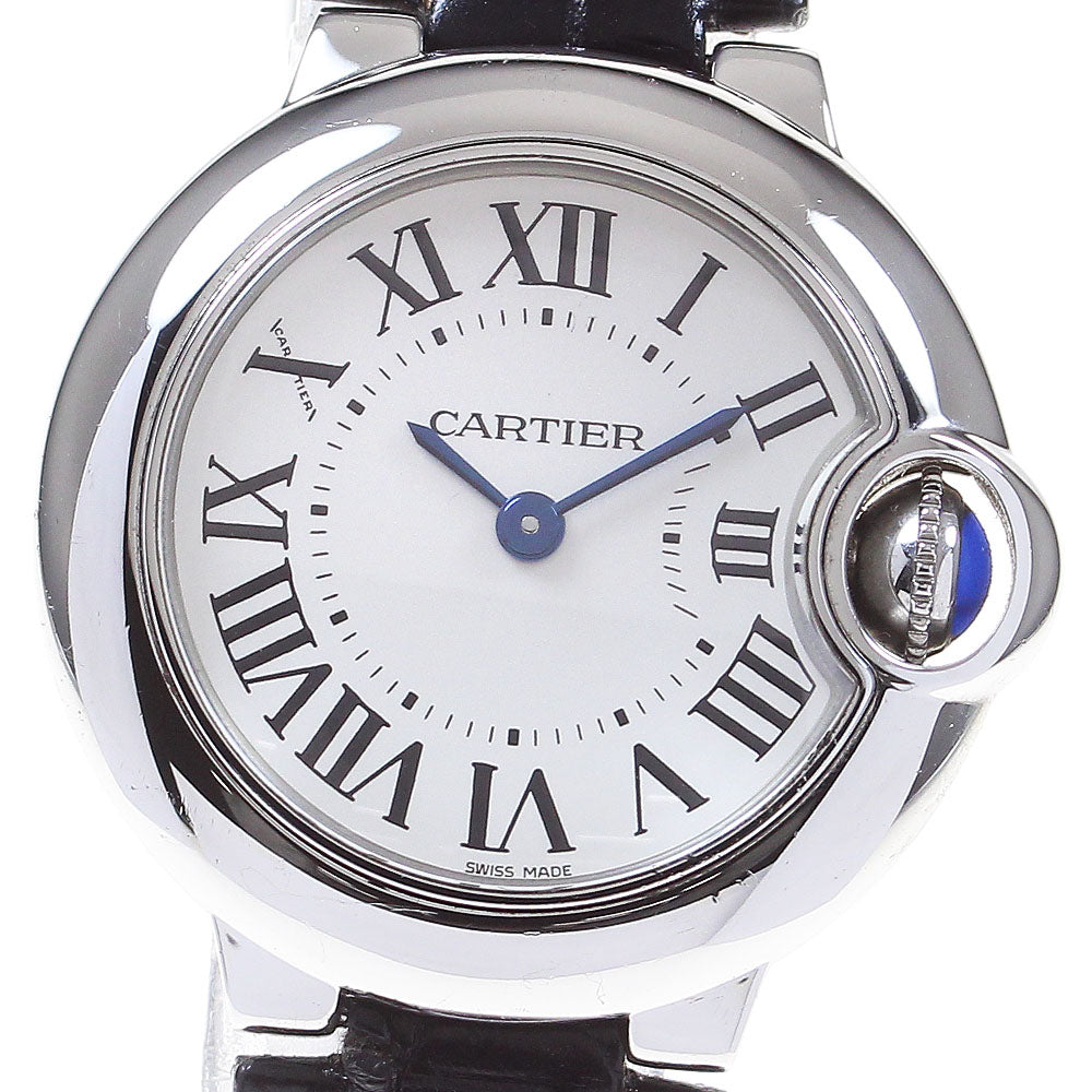 CARTIER Baron blue SM W69018Z4 Silver Dial Quartz Ladies Watch_863250