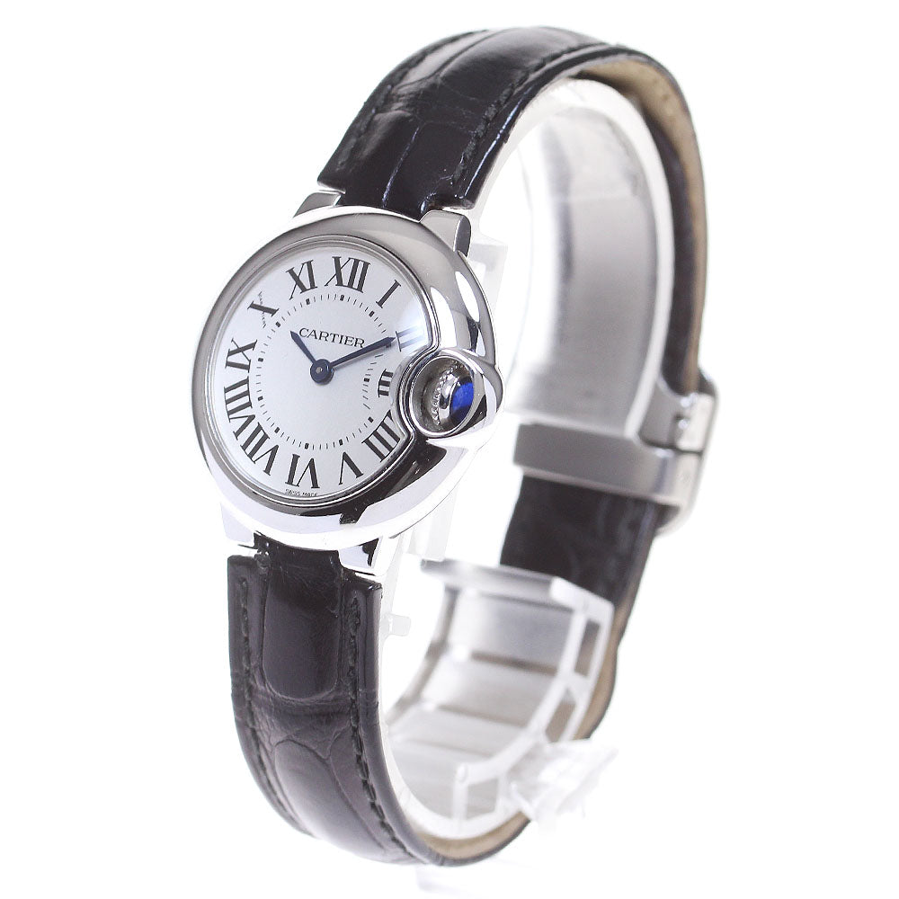 CARTIER Baron blue SM W69018Z4 Silver Dial Quartz Ladies Watch_863250