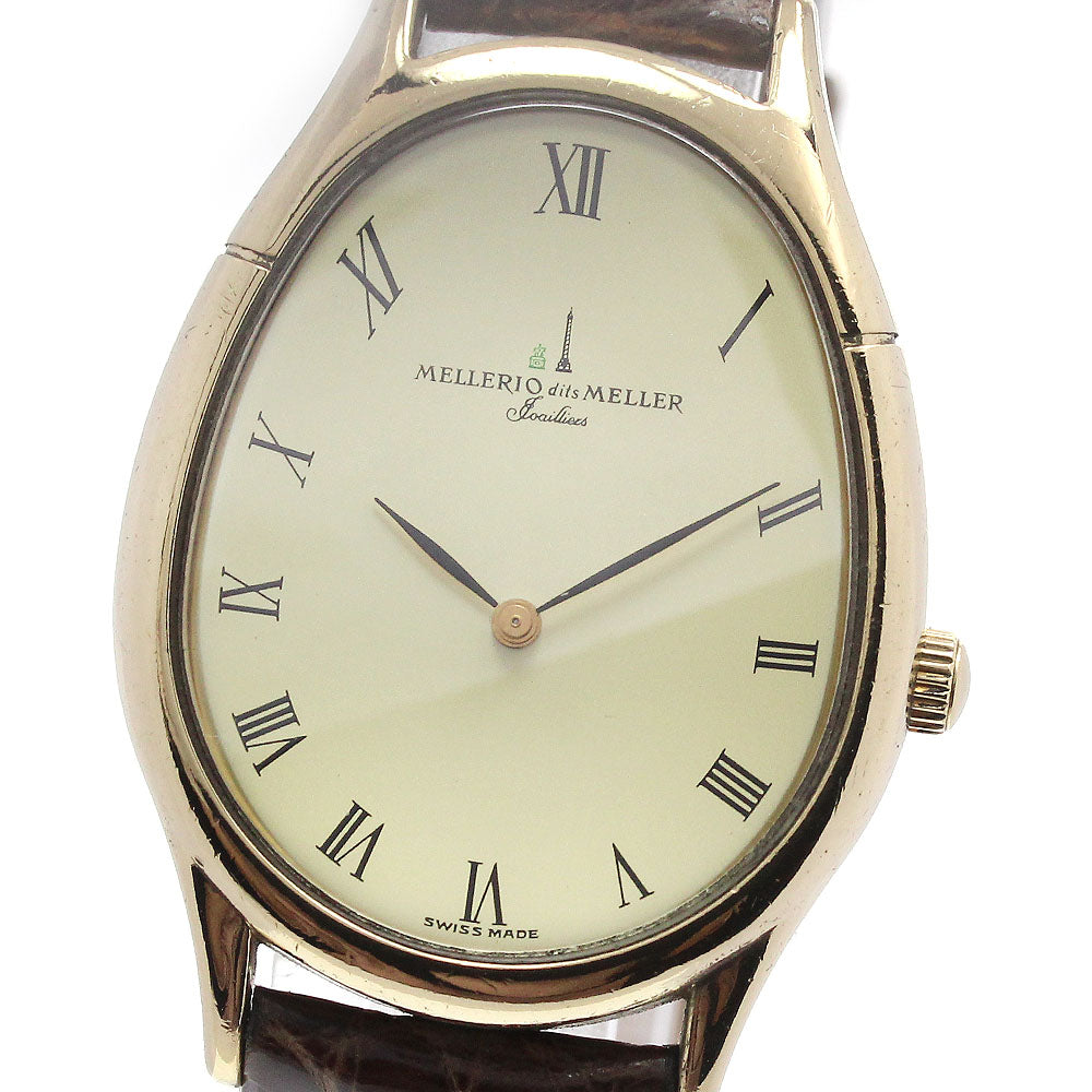MELLERIO dits MELLER Lanuf 18K Yellow Gold Gold Dial Quartz Men's Watch_863311