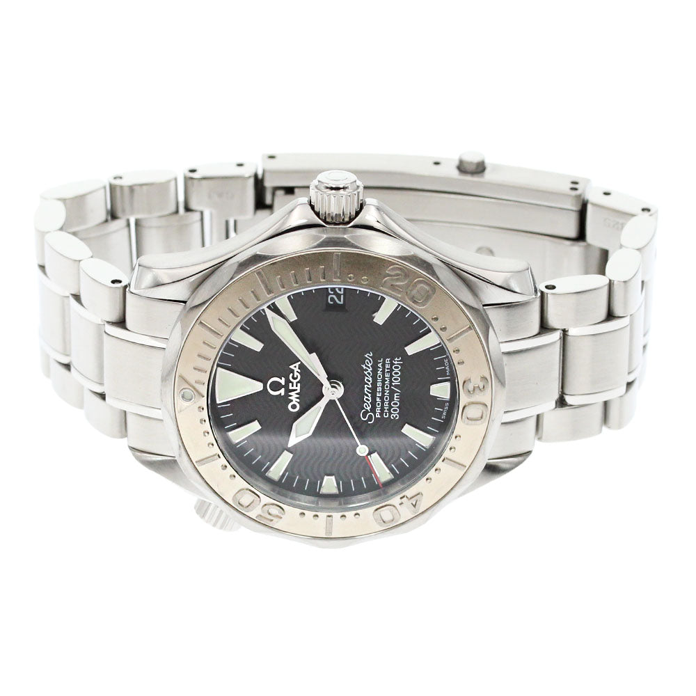 OMEGA Seamaster300 2236.50 WG bezel date black Dial Automatic Boy's Watch_863325