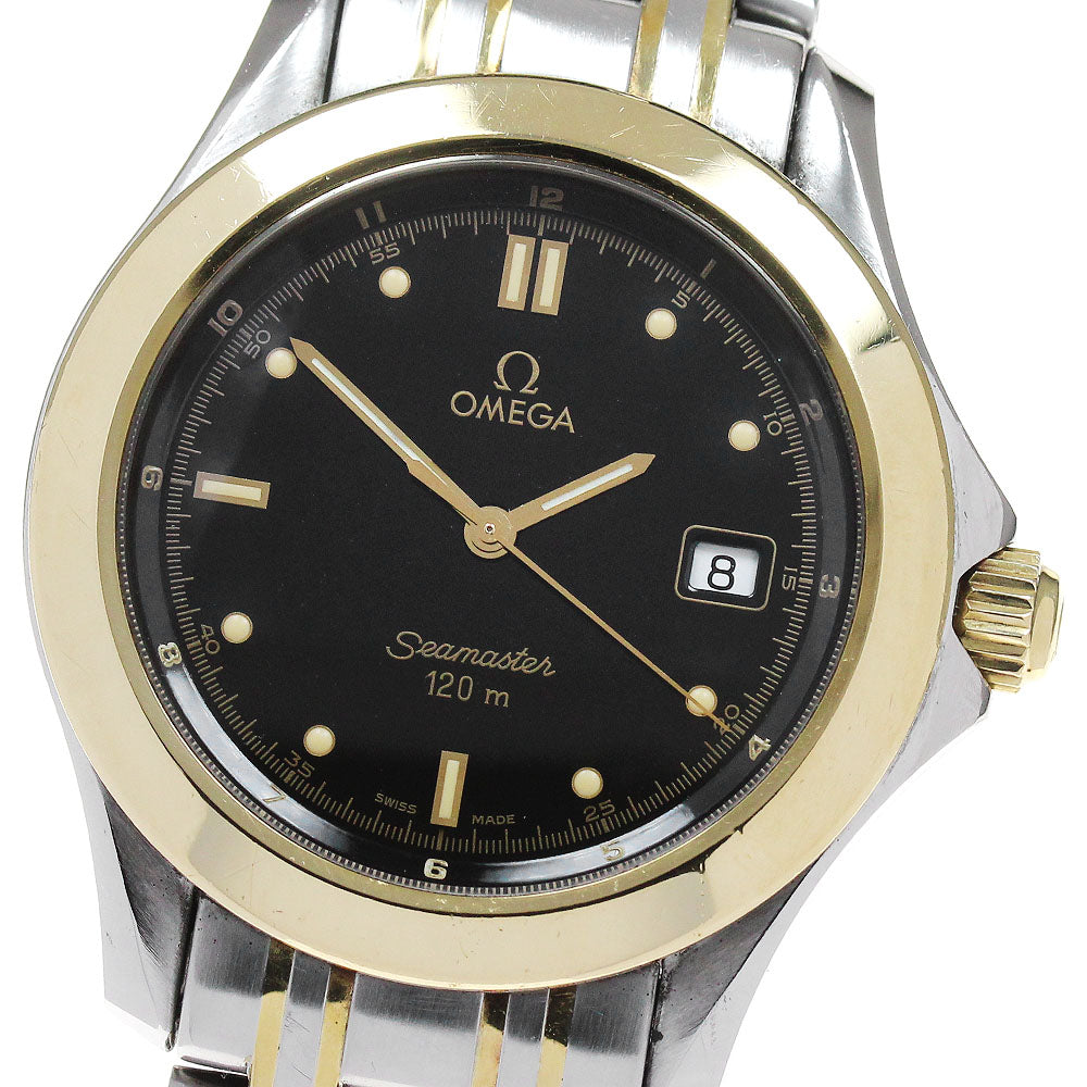 OMEGA Seamaster120 2311.50 YG bezel black Dial Quartz Men's Watch_863344
