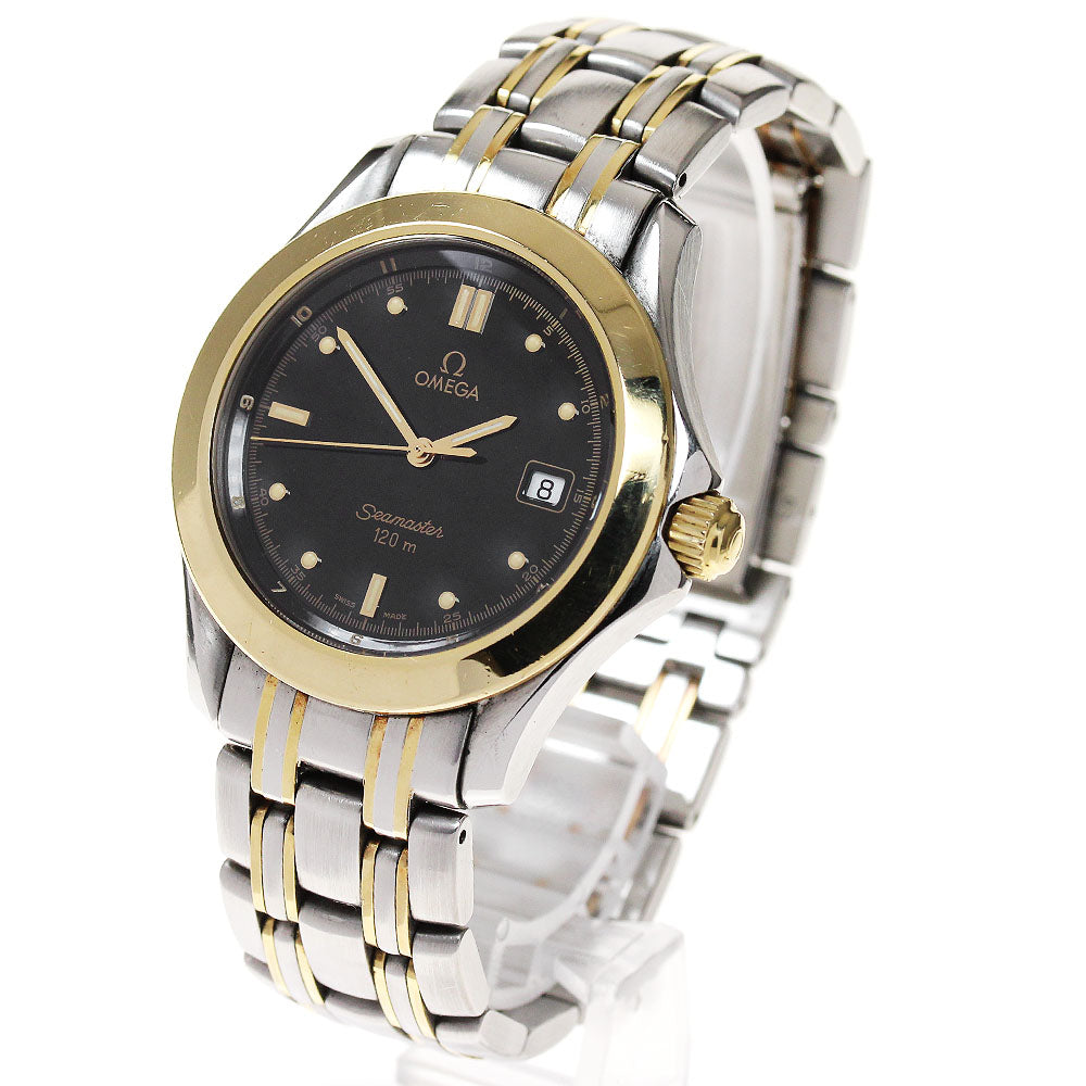 OMEGA Seamaster120 2311.50 YG bezel black Dial Quartz Men's Watch_863344