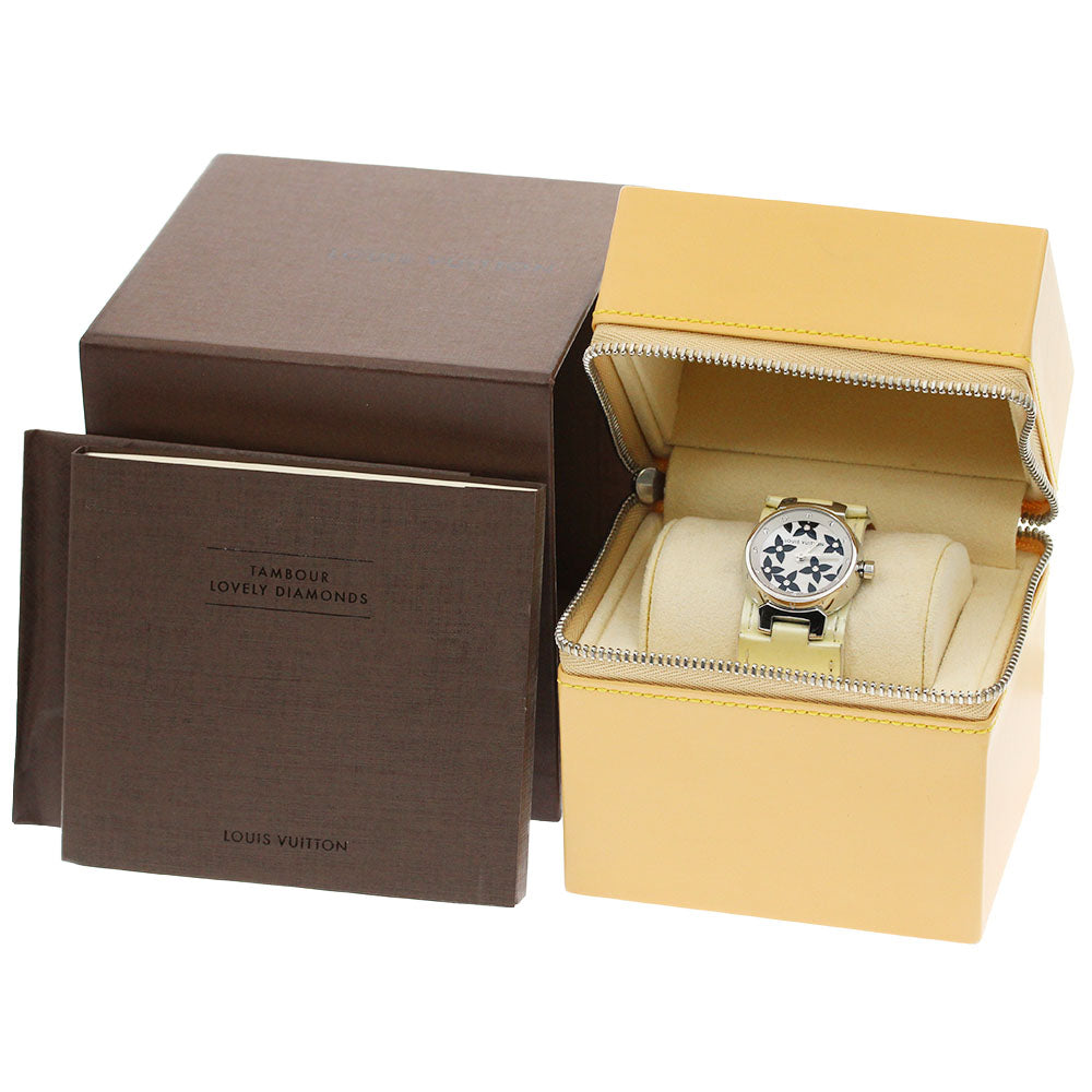 LOUIS VUITTON Tambour Lovely Diamonds Q121I White shell Dial Quartz Ladies Watch_863427