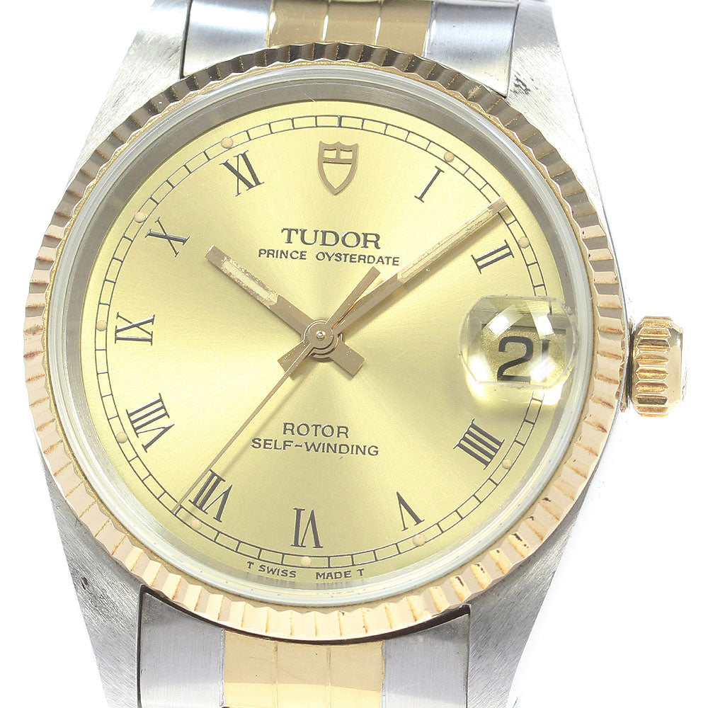 TUDOR Prince Oyster Date 72033 YG bezel cal.2824-2 Automatic Boy's Watch_863468